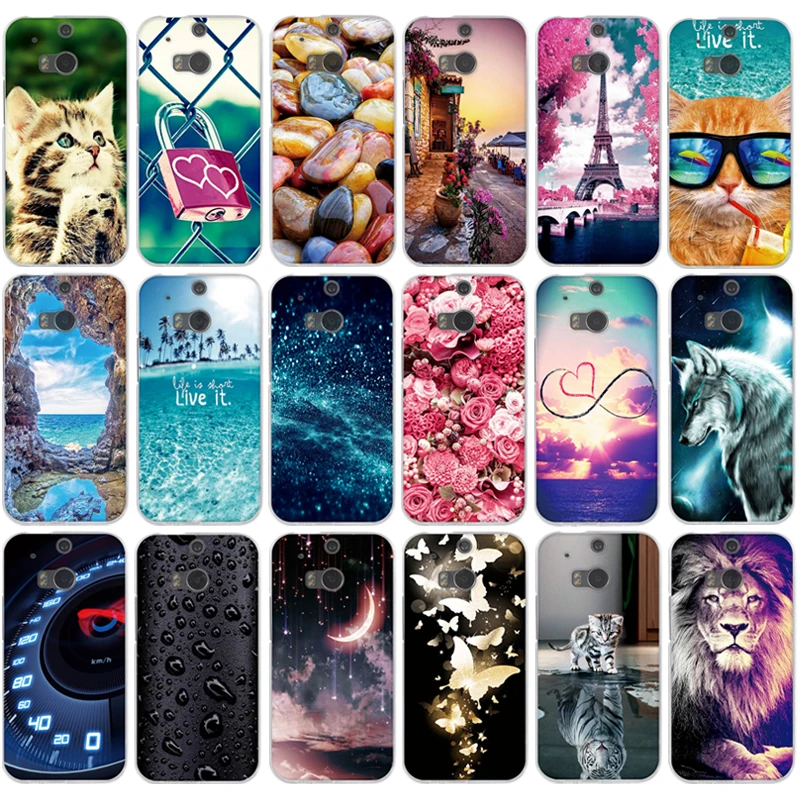 Чехол для HTC One M8 M8s Мягкая силиконовая задняя крышка M8S модные сумки с 3D принтом