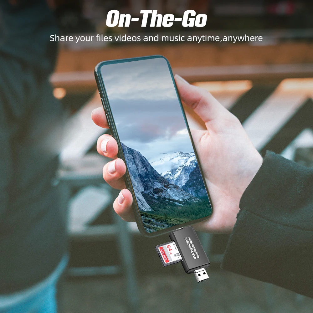 ANKNDO 5 в 1 OTG кард-ридер TF SD Micro usb type C мобильный телефон Android Компьютерный удлинитель