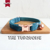 muttco retail with rose gold high quality metal buckle collar for cat the turquoise design cat collar 2 sizes ucc097m