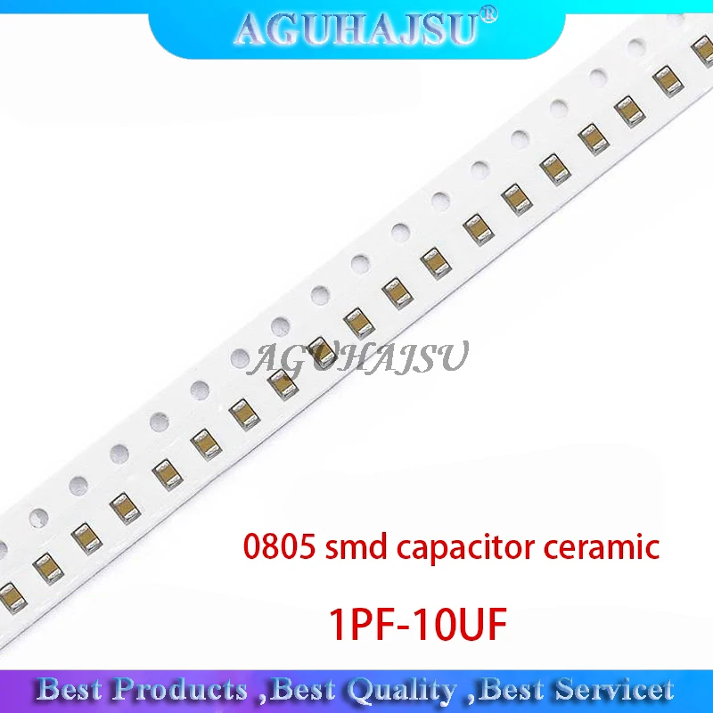 500 шт. 0805 smd конденсатор с алюминиевой крышкой Керамическая 1PF 10UF 20PF 220PF 330PF 680PF 4.7NF