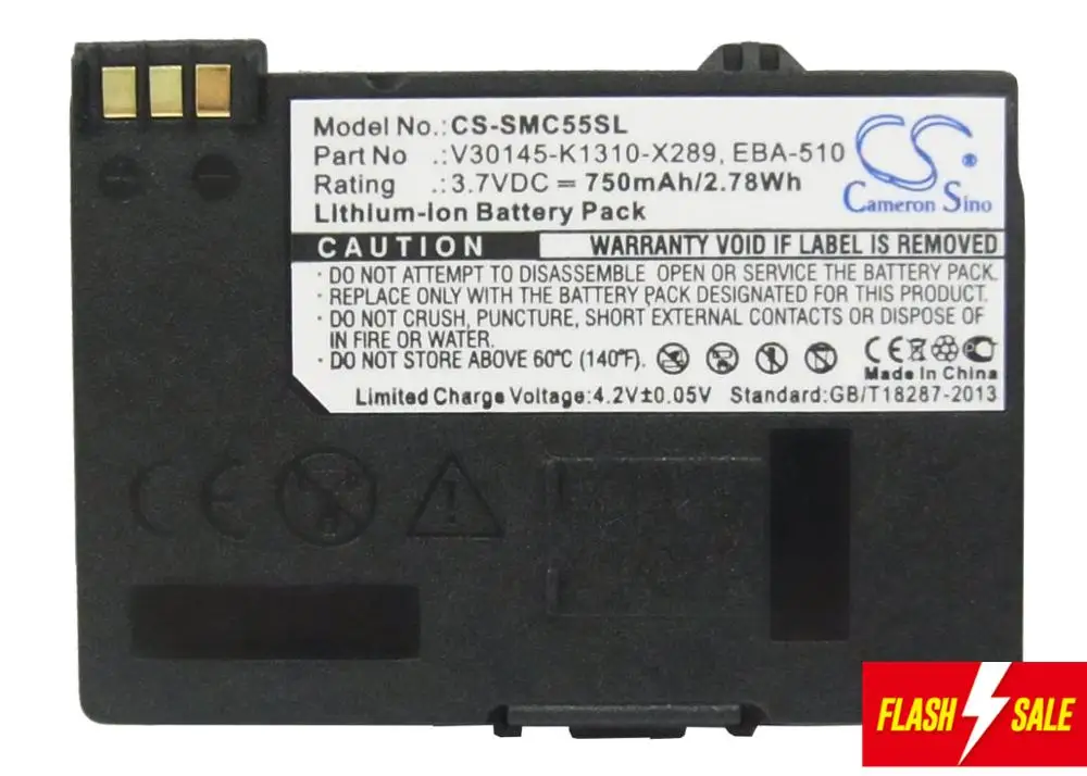 Обновление! EBA 510 аккумулятора Cameron Sino 750 мАч для Siemens A51 A52 A55 A56 A57 A60 A62 A65 A75 C55 C56 C60 C61 C70