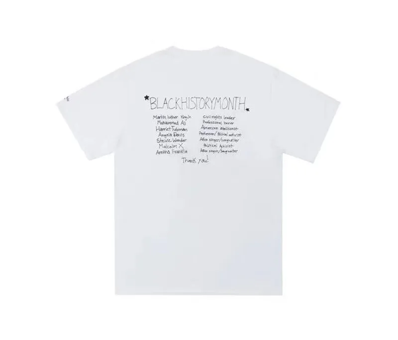

20SS Noah Black History T Shirt Men Women 1:1 high quality Top Tees