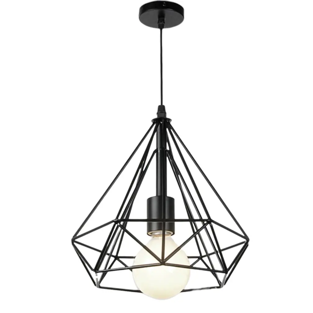 Железная Люстра для ресторана кованая Геометрическая Оригинальная лампа бара