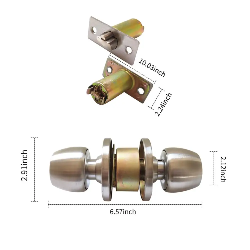 Горячая Новинка Нержавеющая сталь Дверная ручка Lockset круглый шар стиль