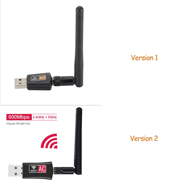 USB wifi  AC600 Dual Band 600 / 2, 4  Wi-Fi 5  Wi-Fi   PC     802.11b/g/n/ac