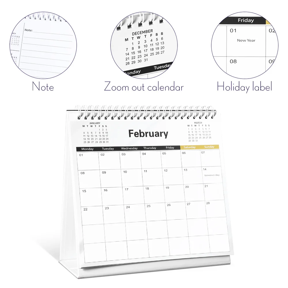 

STOBOK 2021 Desk Calendar 12 Months Standing Calendar Runs from January 2021 to 2021 Daily Planner 2021 Full Year Calendar
