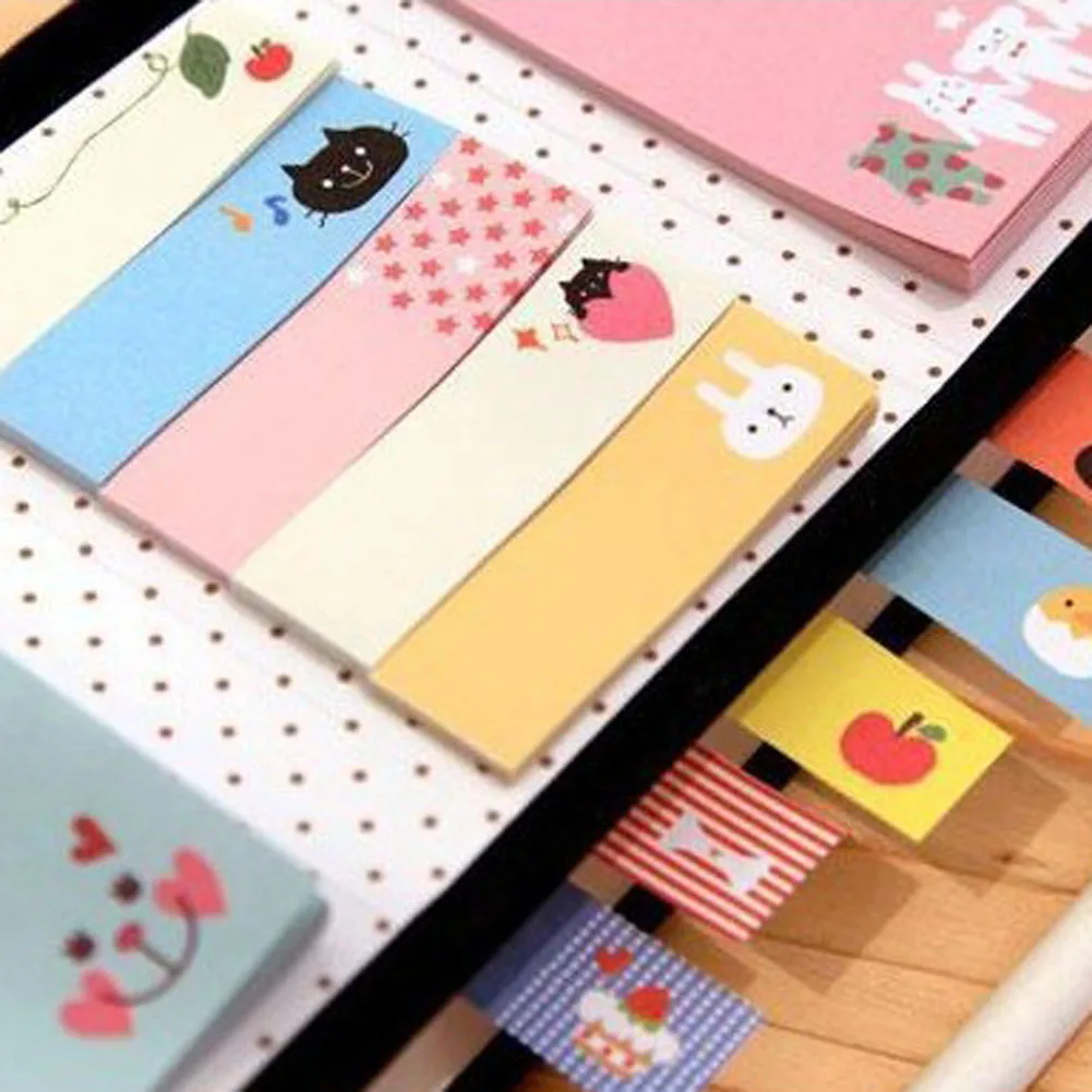 

1PCS Creative Sticker Mini Animal Sticky Notes 4 Folding Memo Pad Gifts School Stationery Supplies