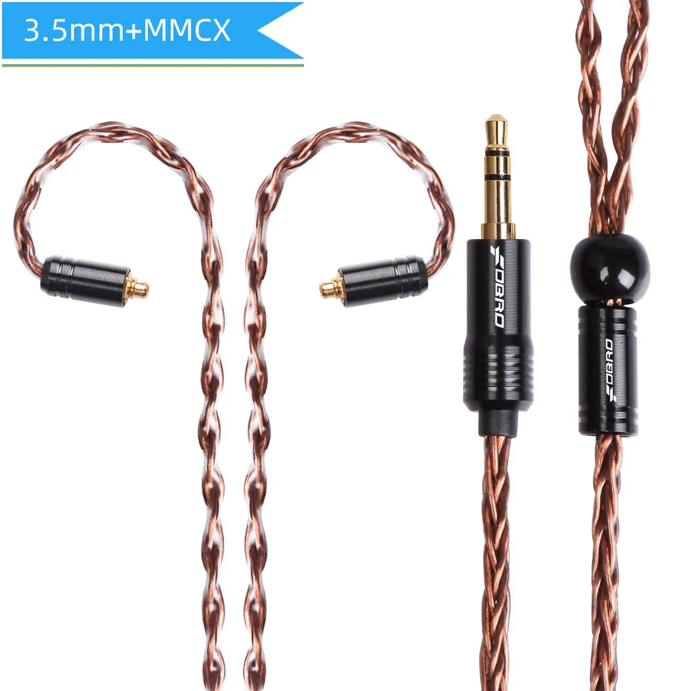 3.5mm MMCX Brown FDBRO 8 ядерный мини посеребренные компакт-дисков кабель IE80 MMCX 2Pin A2DC IM 2,5/3,5/4,4 мм балансный кабель для SE315 SE425 SE535 SE846 UE900 H3 - Цвет: 3.5mm MMCX Brown