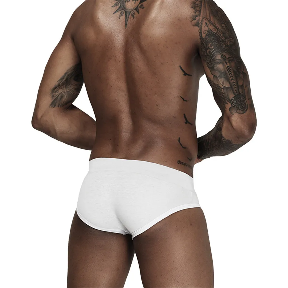 Нижнее белье мужское дышащее с низкой талией Трусы брифы бикини эластичное