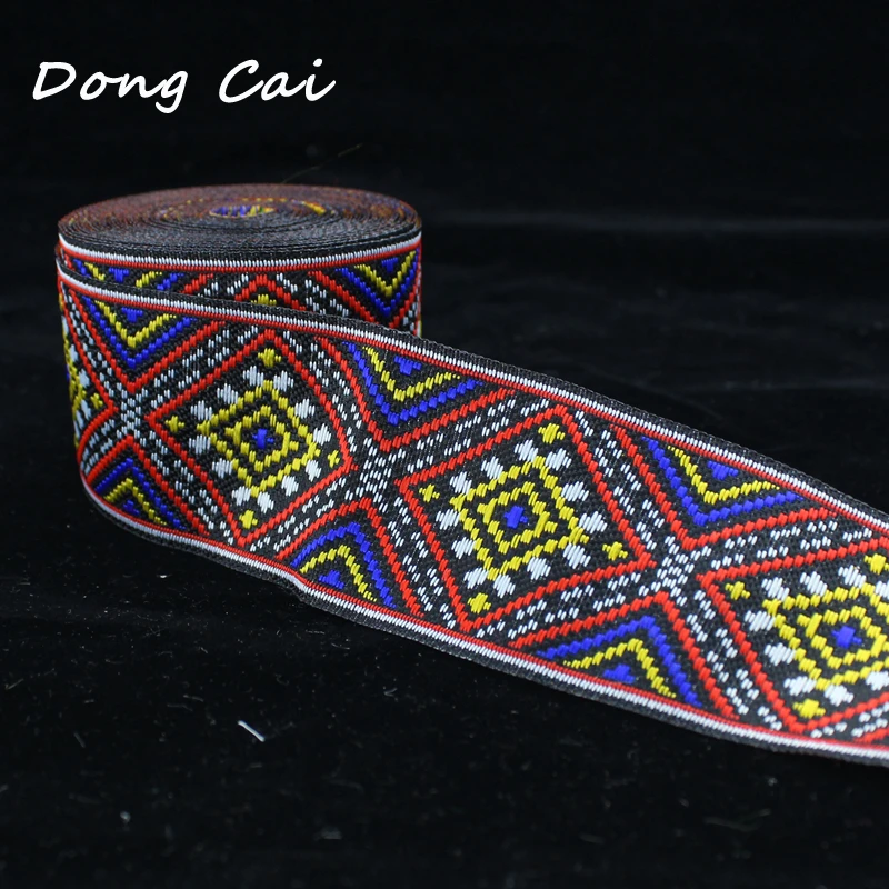 

DONGCAI, 2 дюйма, 5 см, 6 ярдов/партия, Высококачественная плетеная жаккардовая лента, шляпа и ремни для украшения одежды и кружевной ремень
