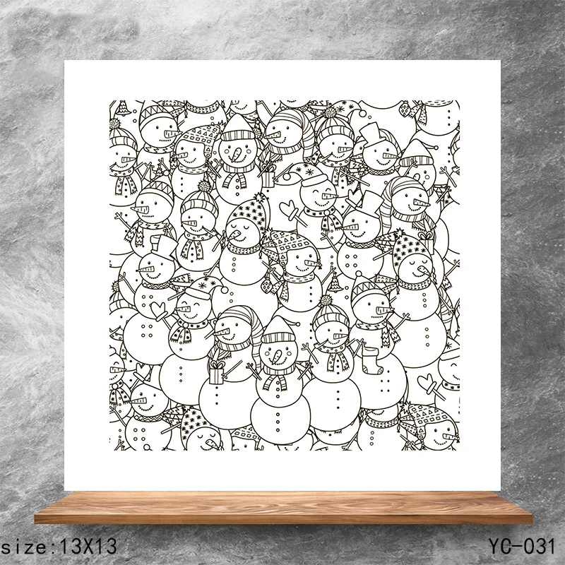 

ZhuoAng Snowman Clear Stamps/Silicone Transparent Seals for DIY scrapbooking photo album Clear Stamps