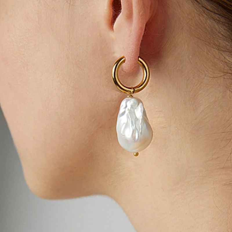 Серьги в стиле барокко серги с жемчугом корейская мода высокое качество женские