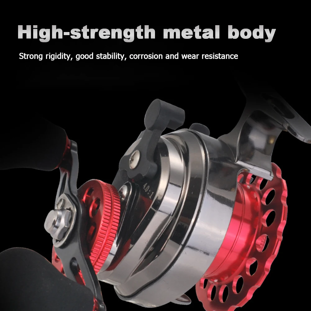 

Mini Fishing Spinning Reel Portable Spool Lightweight Winter Ice Fishing Wheel Outdoor Portable Easy Fishing Carrying