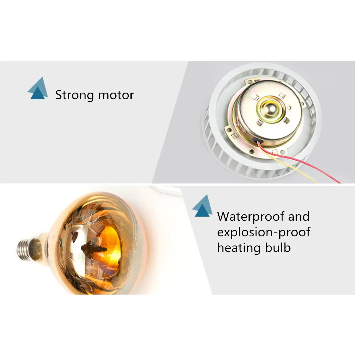 

Wall Mounted Electric Heater Bathroom Ceiling Light Lamp 1100W Warmer Ventilation Fireplace Heating Stove for Bathroom