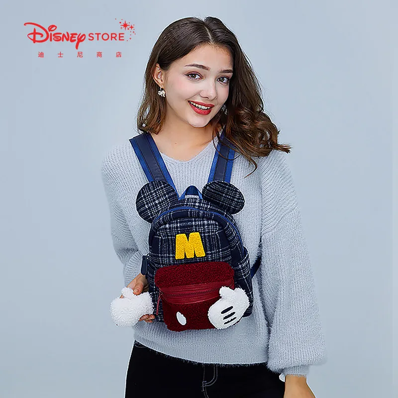 Authentic Disney Store Hug Mickey Series Backpack Trend Fashion Simple Ladies Backpack Backpack School Bag