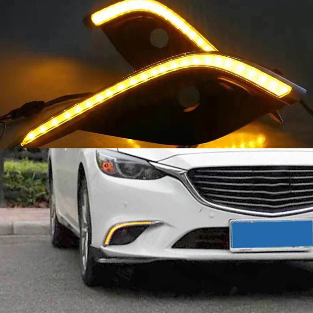 Автомобильная проблесковая 1 пара для Mazda 6 Mazda6 Atenza 2016 2017 2018 светодиодный DRL