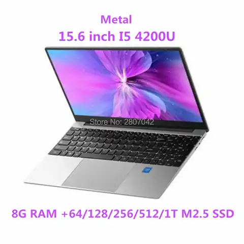 Ноутбук 15,6 дюйма, intel core i5 4200U, 8 ГБ ОЗУ, 64/128/256/512 ГБ/1T SSD, экран 1920*1080 HD, Windows 10