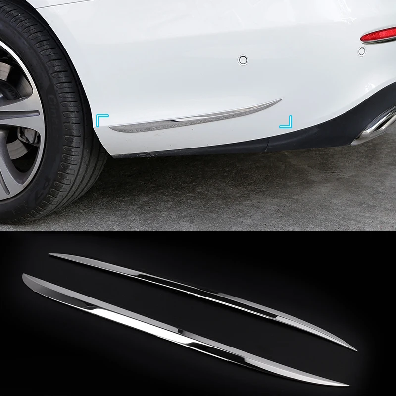 

Автомобильный Стайлинг, задний бампер с обеих сторон, защитная крышка угла, отделочные полосы для Mercedes-Benz E Class W213, аксессуары