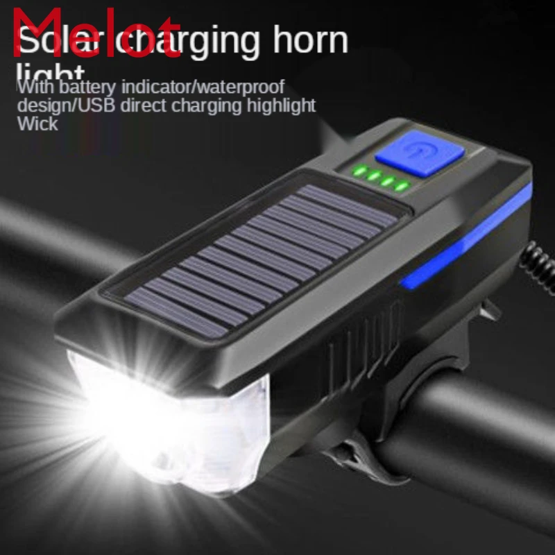 

Bicycle Night Riding Solar Charging Headlight Electric Horn Mountain Bike Power Torch Bicycle Cycling Fixture