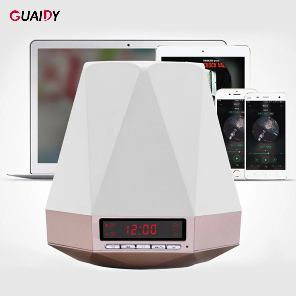 Беспроводной Bluetooth динамик Ночной светильник с поддержкой tf карты USB будильник