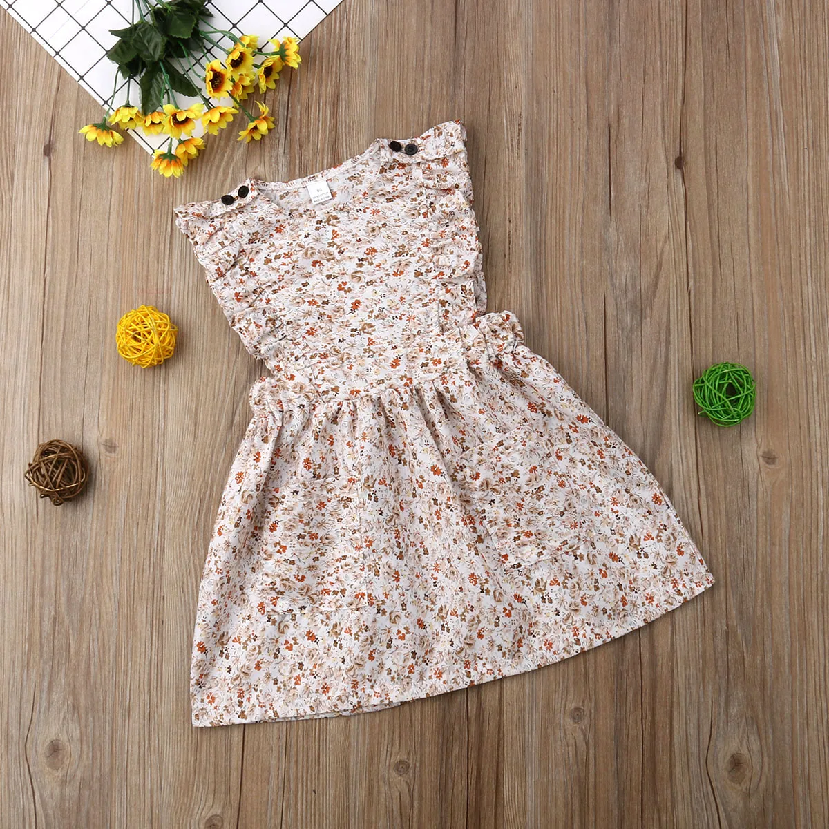 Pudcoco Летний комбинезон для младенцев девочек платья одежда с цветочным принтом