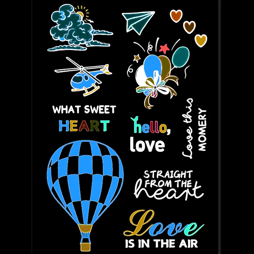 Горячая Распродажа прозрачные штампы Love in the sky/силиконовые Печати Роликовые для