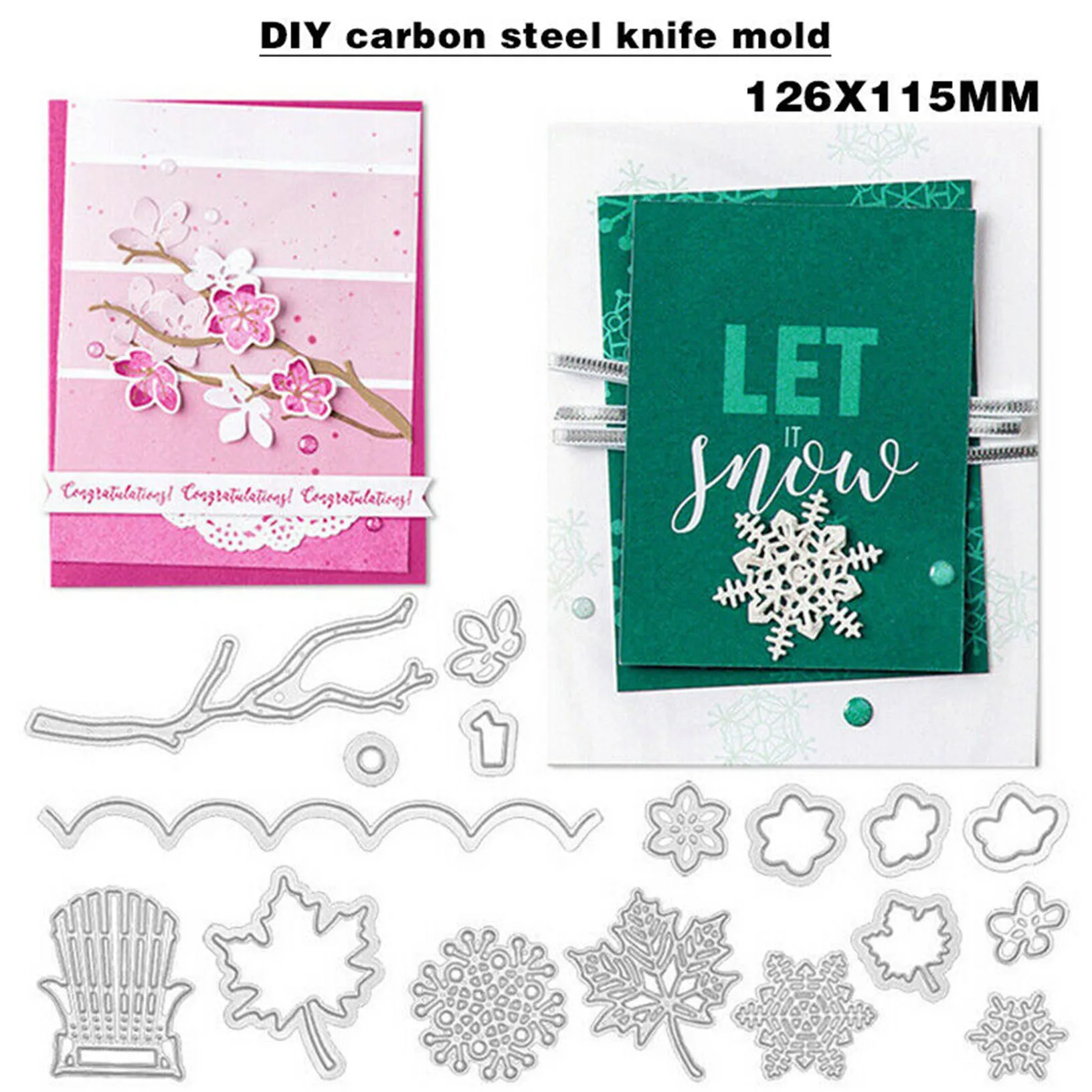 

Christmas pine branch embossing mold Polygon Set Metal Cutting Dies for DIY Scrapbooking Embossing Cards Craft Making New 2021