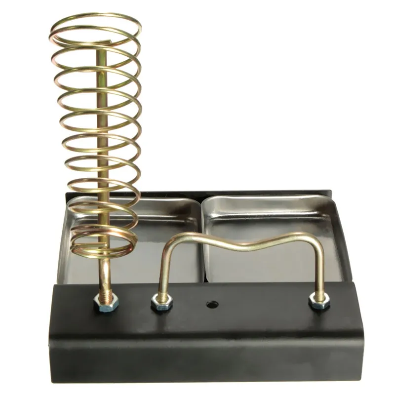 

Double Metal Base Soldering Iron Gun Holder Stand Mount Support Station + Sponge Cast Iron 11.7 x 9.5 x 2cm