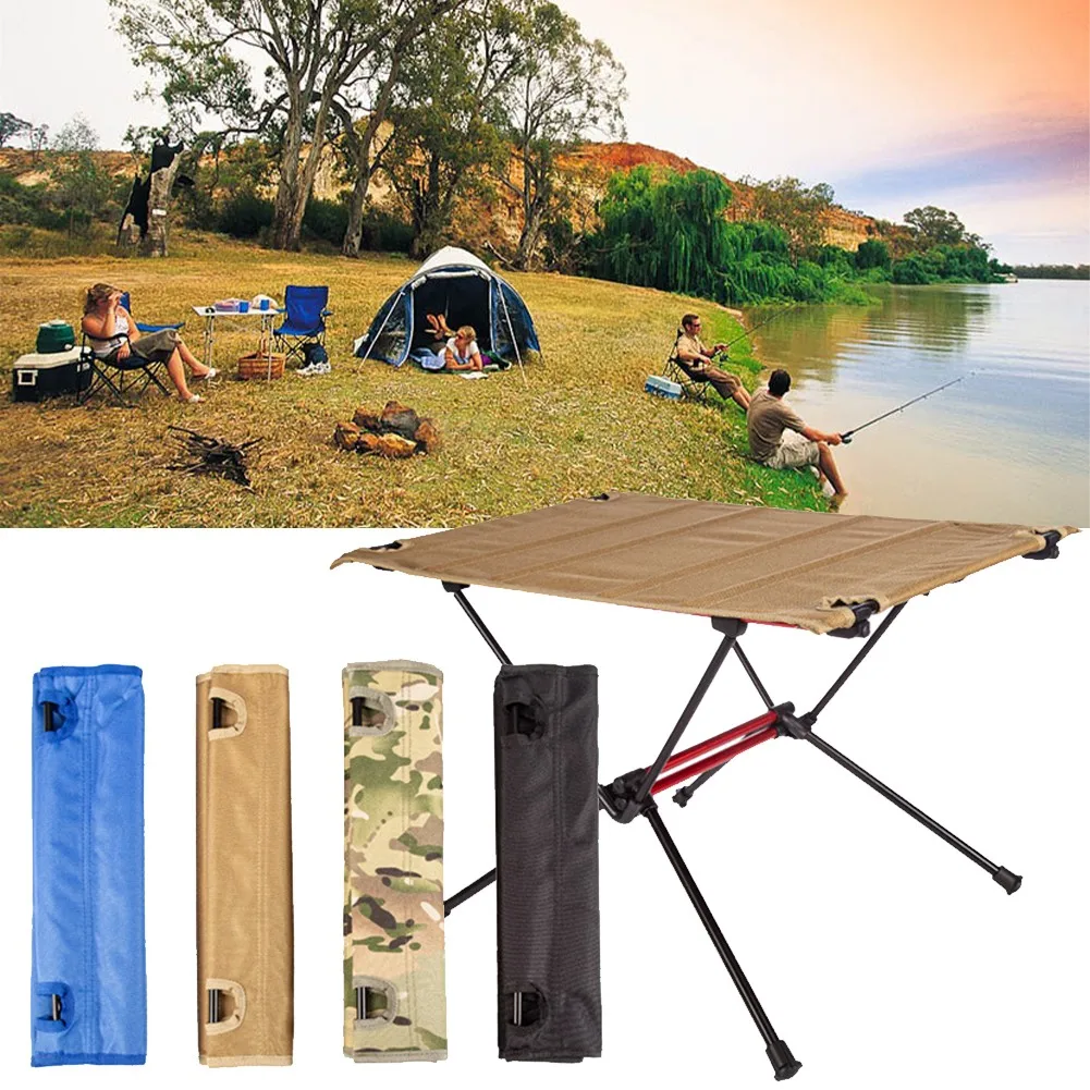 

Aluminum Mini Folding Table Portable Lightweight Picnic Barbecue Desk Camping Hiking Fishing Pesca Tables Outdoor Tool Furniture