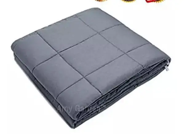LANGRIA утяжеленное одеяло 60x80 дюймов изготовлено из дышащего хлопка Премиум-Качества, мягкое тяжелое одеяло для кровати, дивана - Цвет: Gray 12 lbs