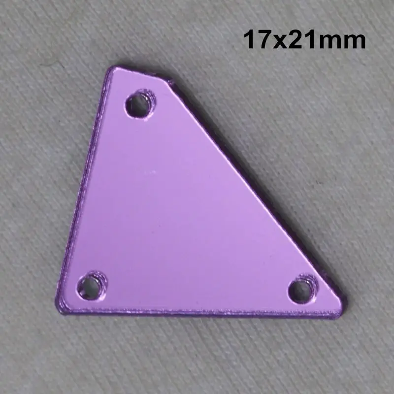 A30-17x21 Фиолетовое акриловое зеркало пришивные стразы DIY Flatback зеркальные акриловые пришивные стразы с отверстиями для шитья - Цвет: A30-17x21