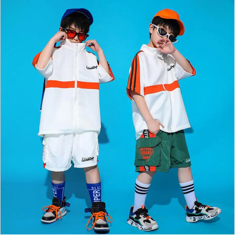Детская одежда в стиле хип-хоп свободная футболка брюки топ для мальчиков и