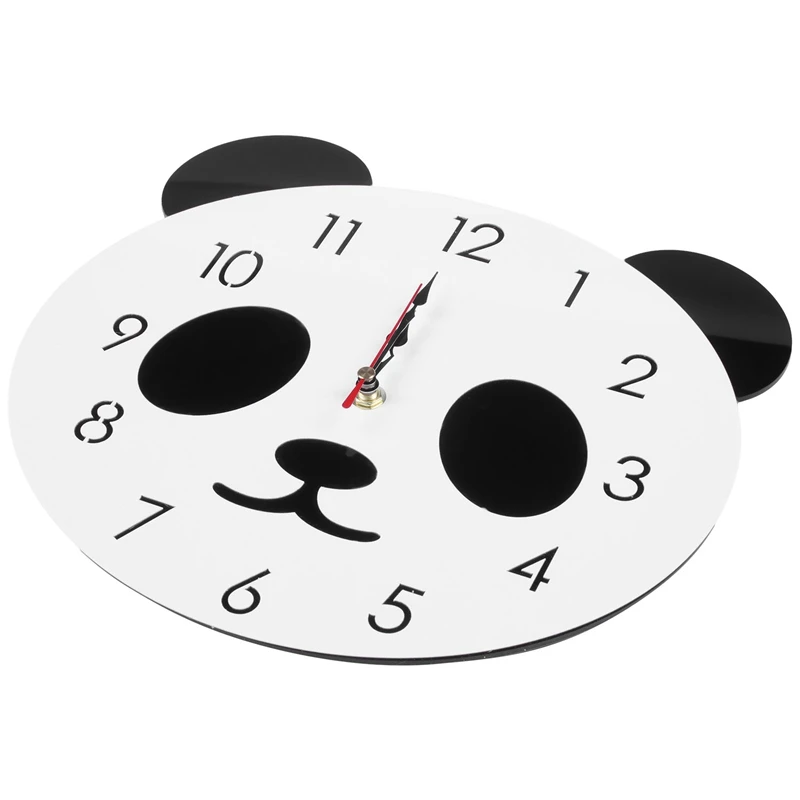 Lovely Panda Clocks Wall Stickers For Kids Rooms Home Decoration Clock |
