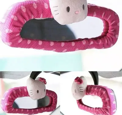 rose Автомобильные аксессуары мультфильм розовый hello kitty Руль крышка натуральный каучук здоровый дышащий Универсальный 38 см для женщин и девочек - Название цвета: rose