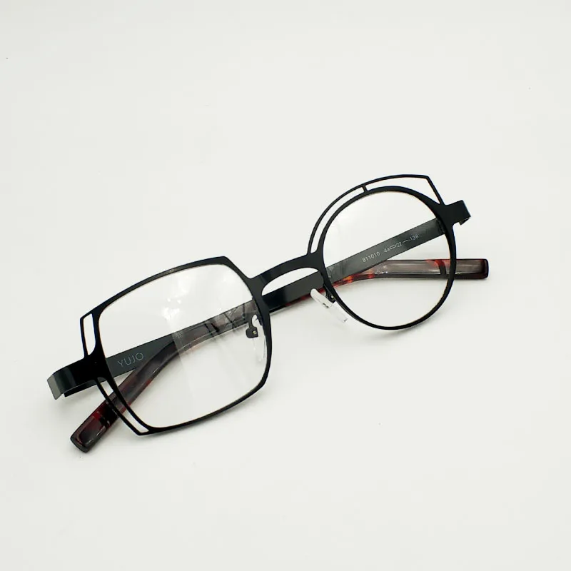 Черные Асимметричные круглые и квадратные оправы в стиле ретро, женские и мужские Оптические очки по рецепту при близорукости, оправа из не... от AliExpress RU&CIS NEW