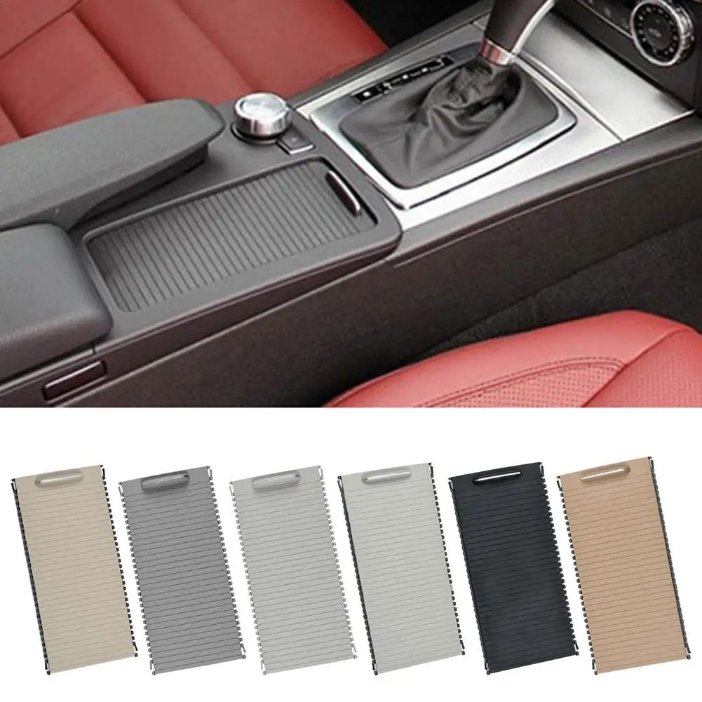 

Car Centre Console Roller Sliding Cup Holder Panel Console Blind Sliding Shutter Water Cup Holder Storage For C-Class W204 S204