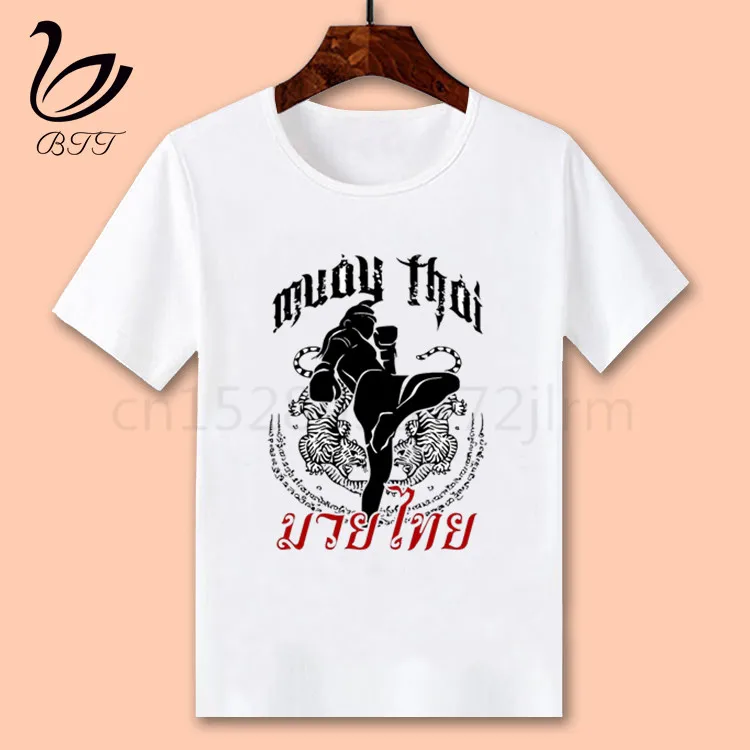 WhiteI Футболка «Fighting Muay Thai Fight», футболка с принтом с героями мультфильмов, дизайнерские Детские футболки, детская одежда с короткими рукавами - Цвет: WhiteI