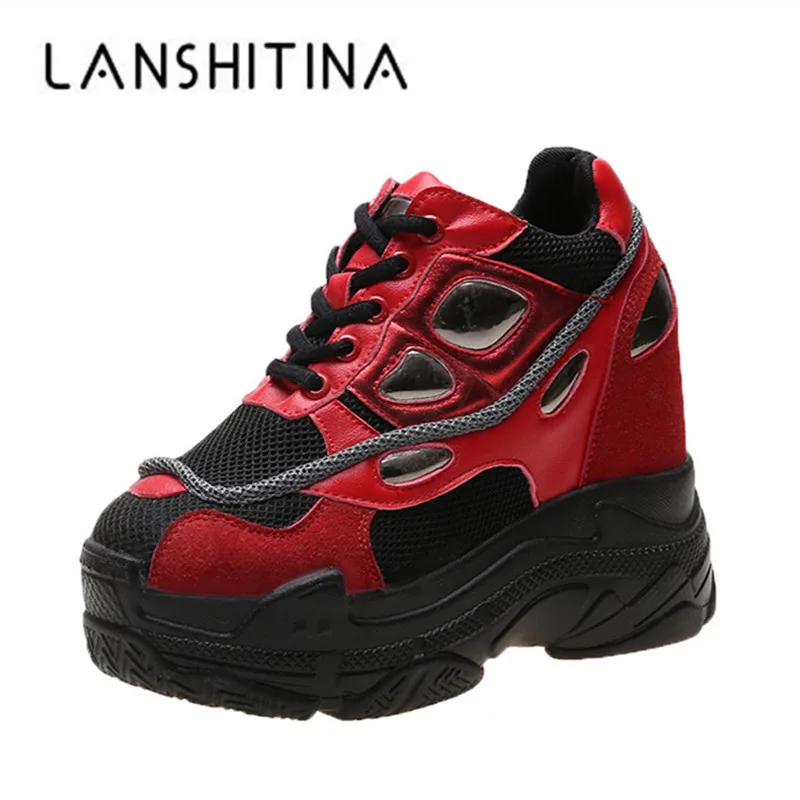 2020 Модные женские ботинки свободного покроя Спортивная обувь 10 5 см Высота со