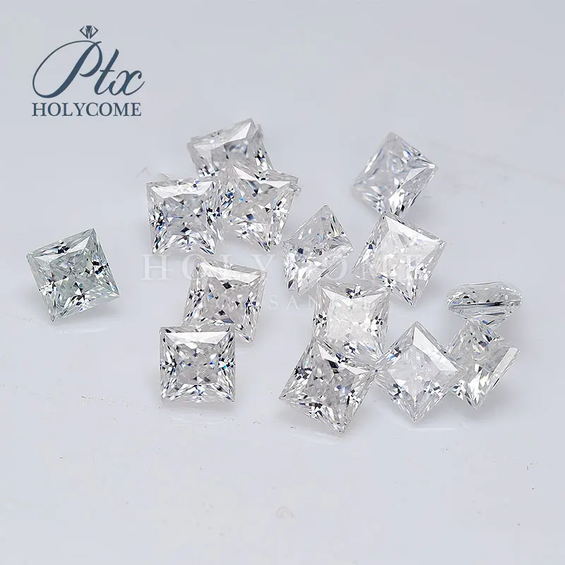 VVS D Цвет 5x5 мм 0.8ct Принцесса Cut свободные оптовая продажа цвет меньше муассанит