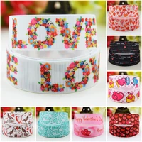 22mm 25mm 38mm 75mm ruban satin valentines day cartoon character printed grosgrain ribbon party decoration 10 yards mul117
