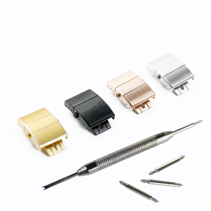 

Watch accessories steel double press buckle butterfly buckle for Athens Ulysses Nadine manager strap folding buckle 22mm