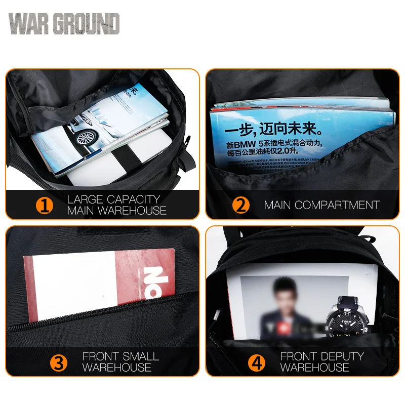 Военный тактический рюкзак 50л Камуфляжный армейский рыболовный для кемпинга