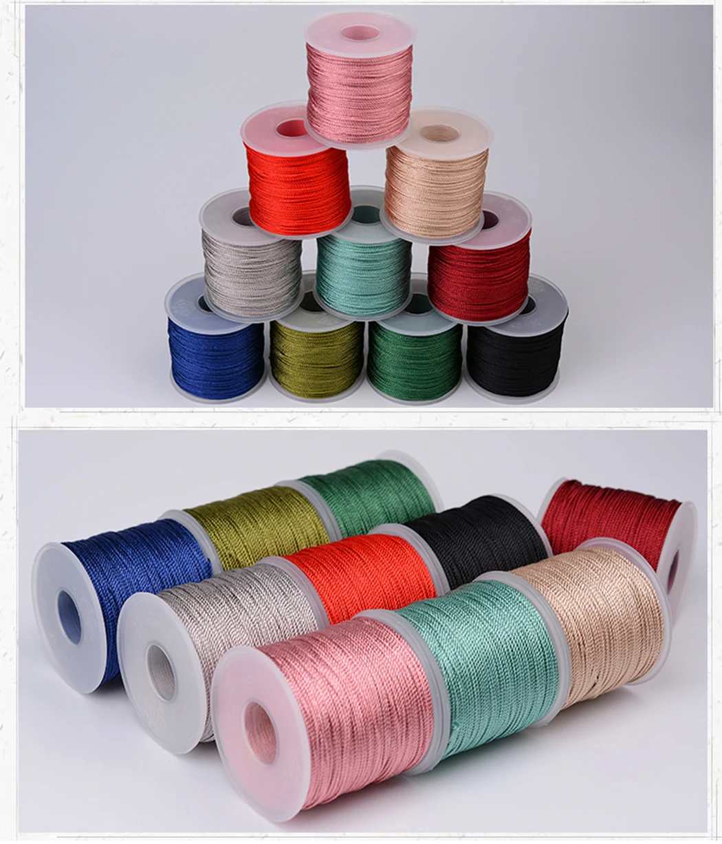 

Нейлоновые 24 нити шнура 1 мм 85 м нить лески подбелины diy ручной плетеный провод для изготовления ювелирных изделий ожерелье браслет ICNWAY