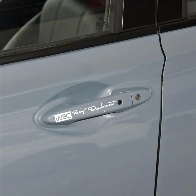 4 шт./компл. модные автомобильные наклейки на дверные ручки Авто мировой гонки