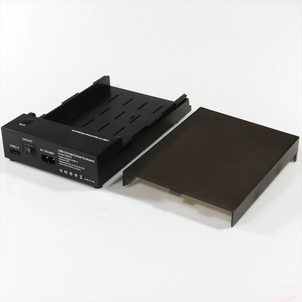 

Tool Free 3.5 Inch USB 3.0 To SATA III External Hard Drive Enclosure Case Support Both 2.5" & 3.5" SATA HDD SSD Built-In Adapter