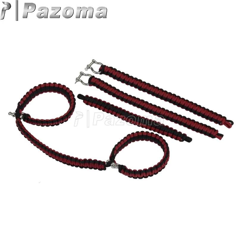 5 цветов Rollbar Paracord захватные ручки с d-образными скобами для Jeep Wrangler TJ CJ JK LJ 2 двери 4