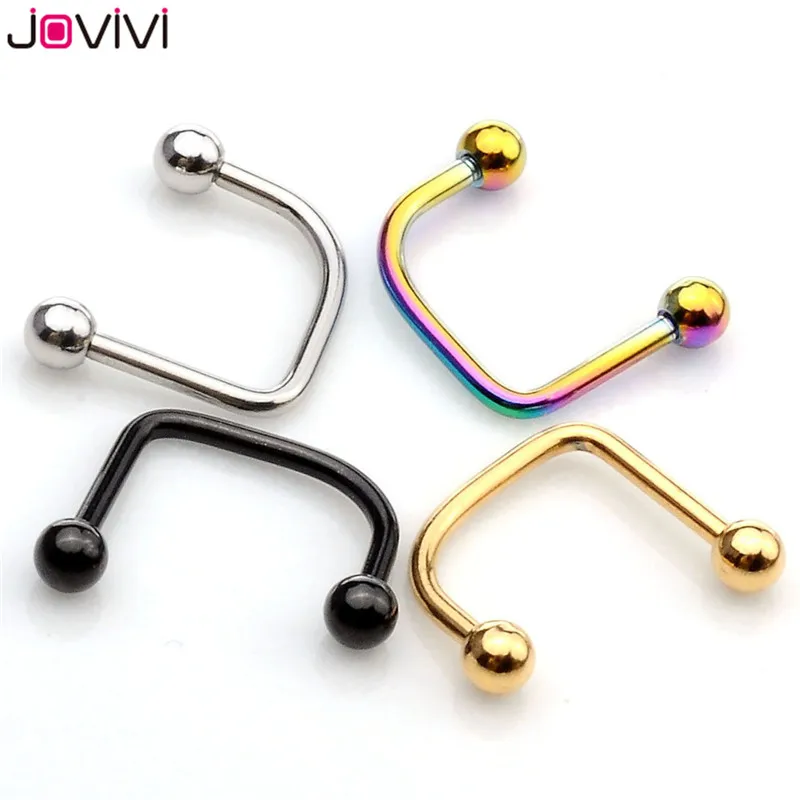 Кольцо Jovivi 16G Lippy Loop для губ и кольцо из нержавеющей стали с шариком Monroe Labret модное