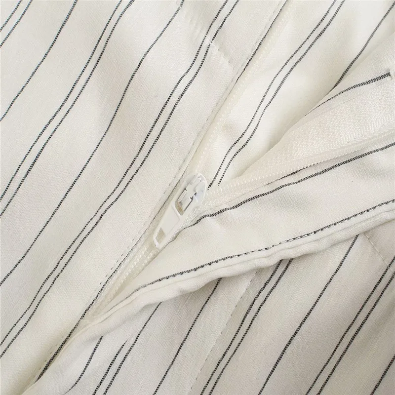

Za 2021 Summer Cropped Striped Blazer Women Long Sleeve Knotted Hem Office Lady Blazers Coat Side Zip Female White Outerwear Top