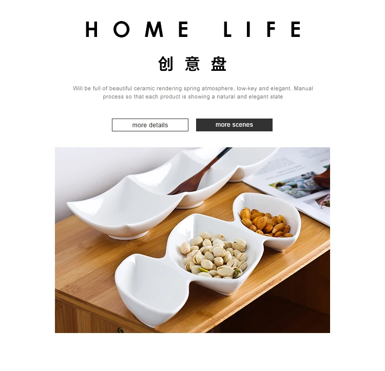 Bone China Тарелка Белая Керамическая С Dim Sum тарелка домашняя Deocr рождественские тарелки тарелка для фруктов десертный поднос посуда