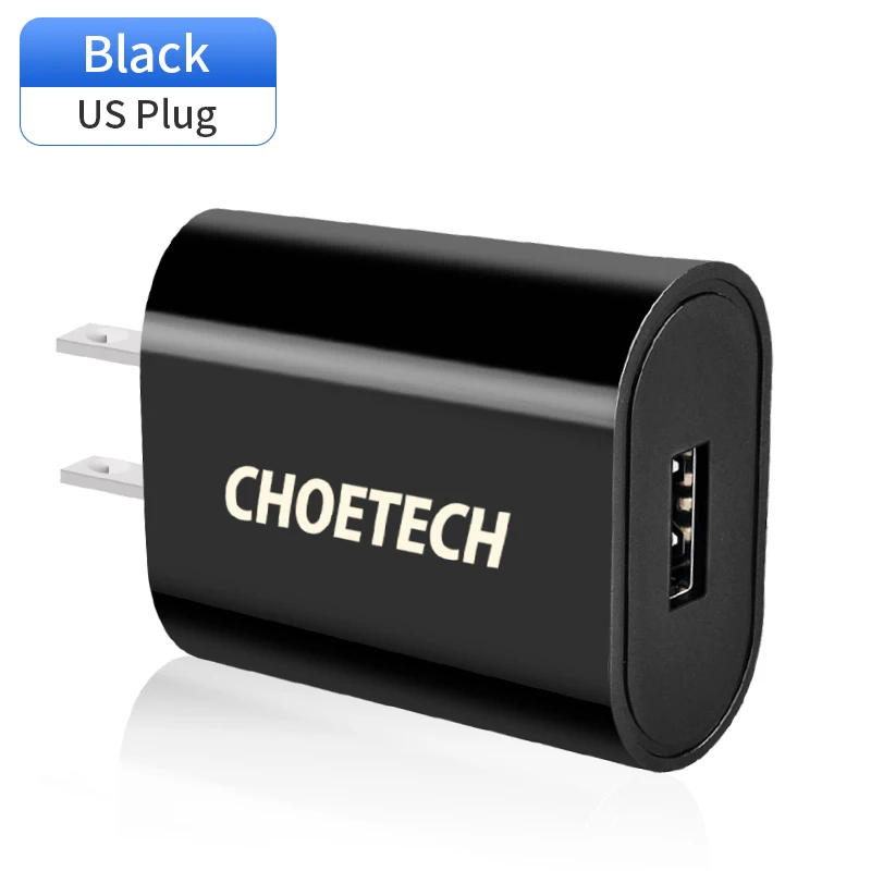 CHOETECH 12 Вт дорожное USB зарядное устройство для мобильного телефона настенное зарядное устройство адаптер для iPhone XS XR Зарядка для samsung S9 для Huawi Xiaomi Mi 8 - Тип штекера: US